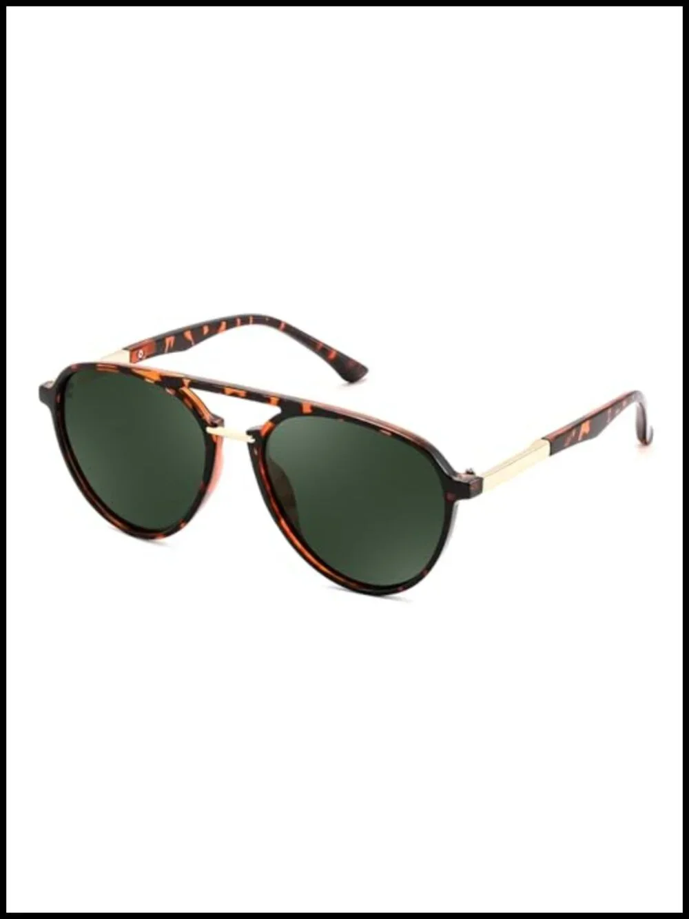 70s Retro Aviator Sunglasses Polarized UV400 Double Bridge TAC Lens Lightweight